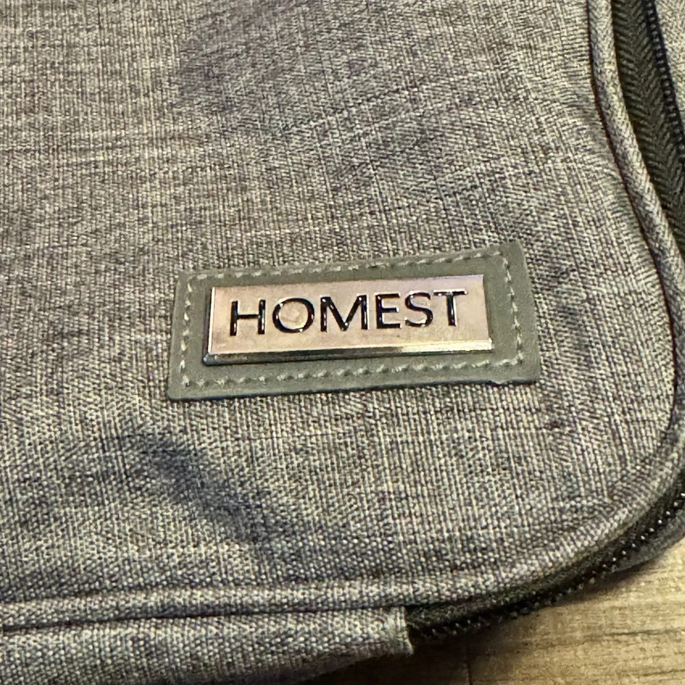 Honest Gray Messenger/ Briefcase Style Bag With 3 Different Compartments